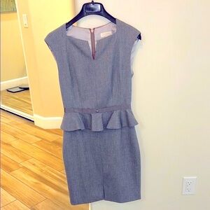 Ted Baker Gray Sleeveless V-Neck Sheath Dress